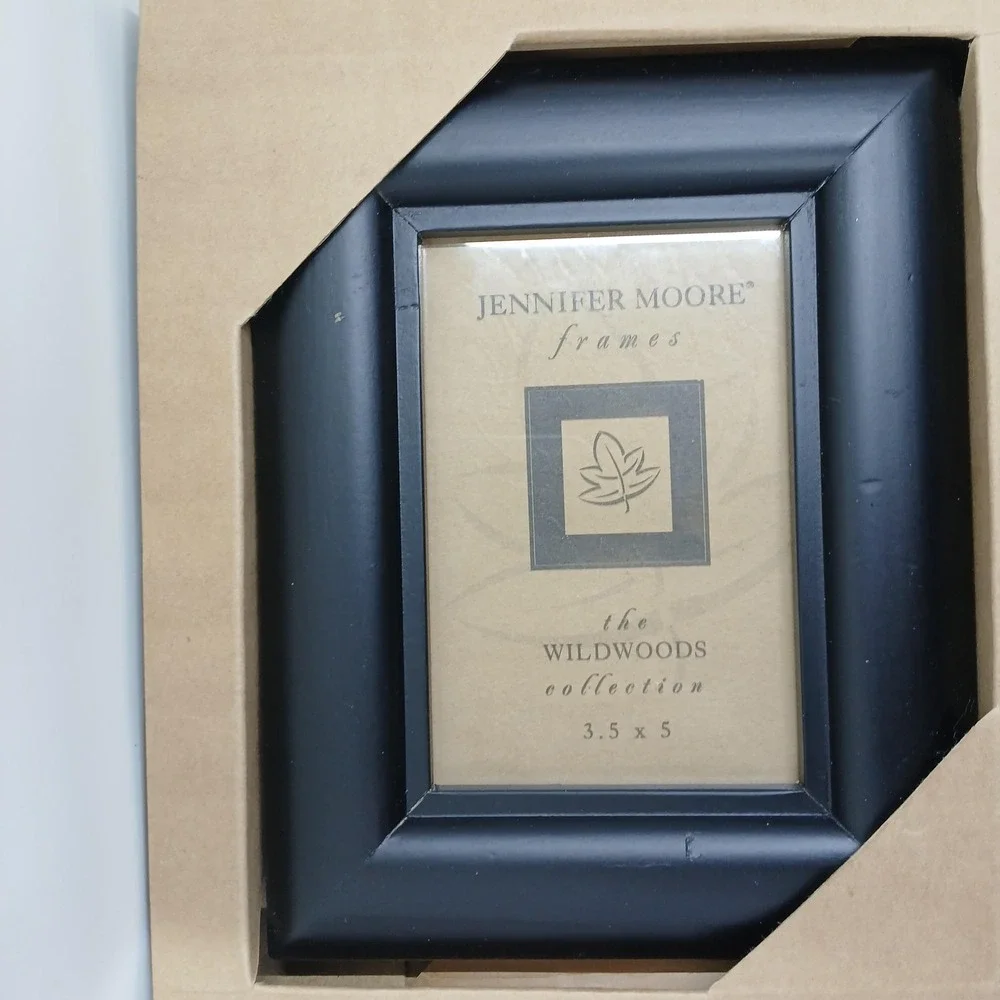 Jennifer Moore Wildwoods Photo Picture Frames Set Of 3 Wood 3.5x5 Convex 1996‎